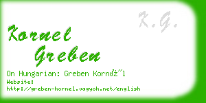 kornel greben business card